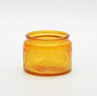 Веселая банка  крышкой желтое стекло 100 мл (2)