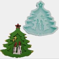 Силиконовая форма новогодняя Ёлочка со свечками (1)