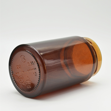 Стеклобанка ТВИСТ ШИРОКАЯ 350 мл (d- 66 мм) коричневая (2)