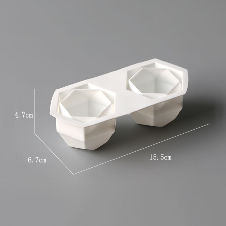 Силиконовая форма Кристалл шарообразный на 2 свечи (1)