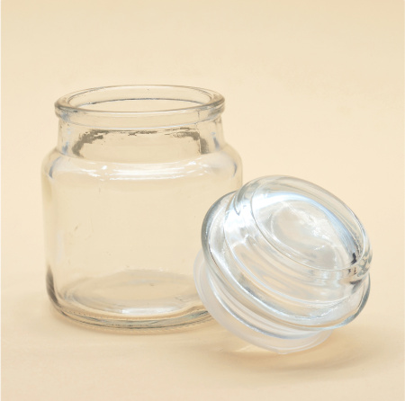 Банка с крышкой-куполом прозрачное стекло 85 мл (1)