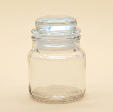 Банка с крышкой-куполом прозрачное стекло 85 мл