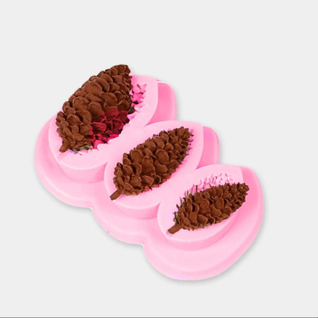 Силиконовая форма новогодняя Три шишки