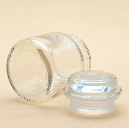 Банка с крышкой-куполом прозрачное стекло 85 мл (2)